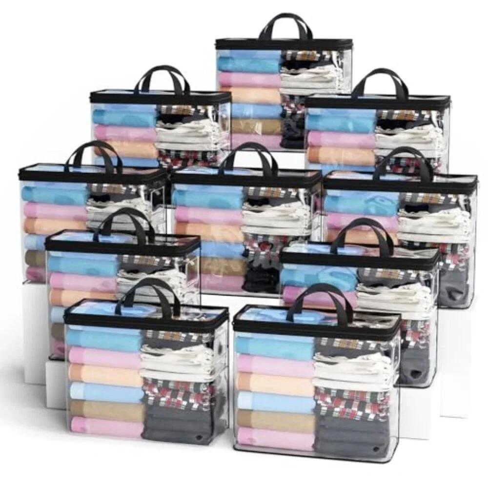 Under Bed Storage Bags Organizer, 22L Clear Storage Bags, Bags Organizer Clear Z